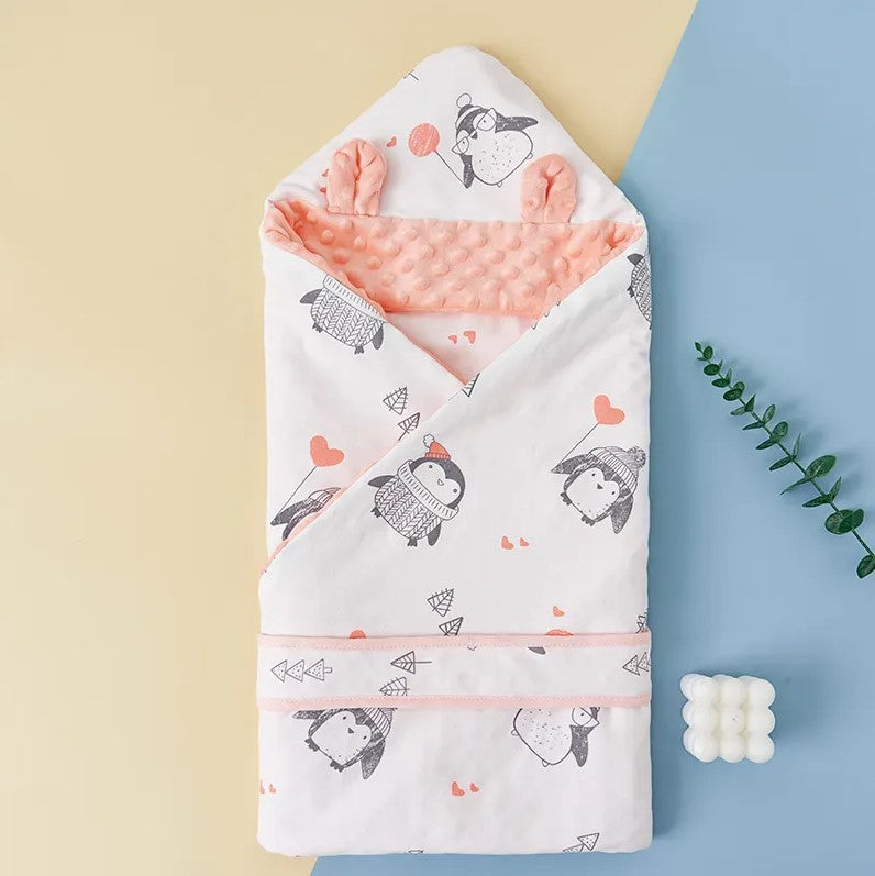 Custom baby blanket featuring a fun print and personalized  name  .